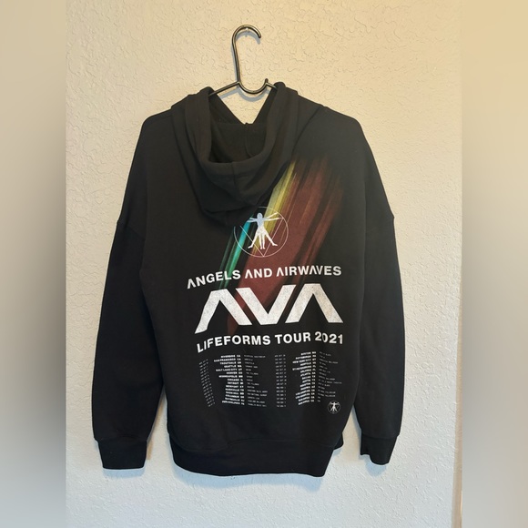 AVA Angels and Airwaves Lifeforms tour 2021 tour hoodie medium Tom Delonge - Picture 3 of 3